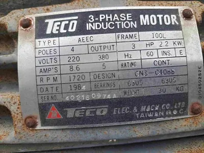 Pump, Vacuum, 3 HP, Model SWV-3 #S625922