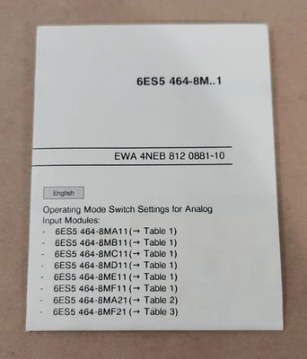 NEW Siemens 6ES5 464-8MC11