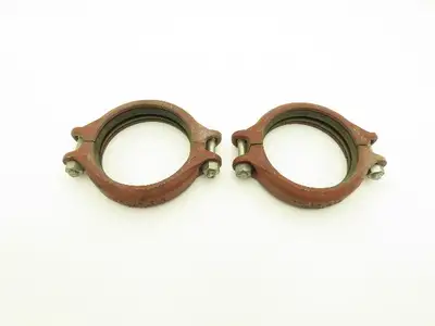 Tyler G-B No 120 Rigi-Grip 6" Grooved Coupling Pipe Fitting w/Gasket Lot of 2
