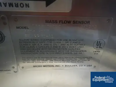 USED Micro Motion Micro Motion Flow Meter, Model DS 150, S/S