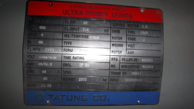New | in-Stock TATUNG _UNKNOWN_ A.C. Motors Colorado US | Rogers Equipment Sales #1273676