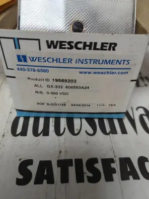 New | in-Stock WESCHLER 19568203 Meters - Misc | Surplus Asset Holdings #1206866
