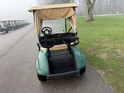 (1) 2019 E-Z-Go EFI golf cart with a Kawasaki gas engine, model 657061G01, includes canopy, fold-dow...