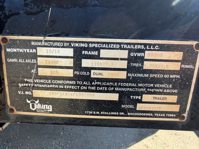 Used 2015 VIKING VFH48102T Misc Trailers Oklahoma US | Miedema Asset Management Group #1709351