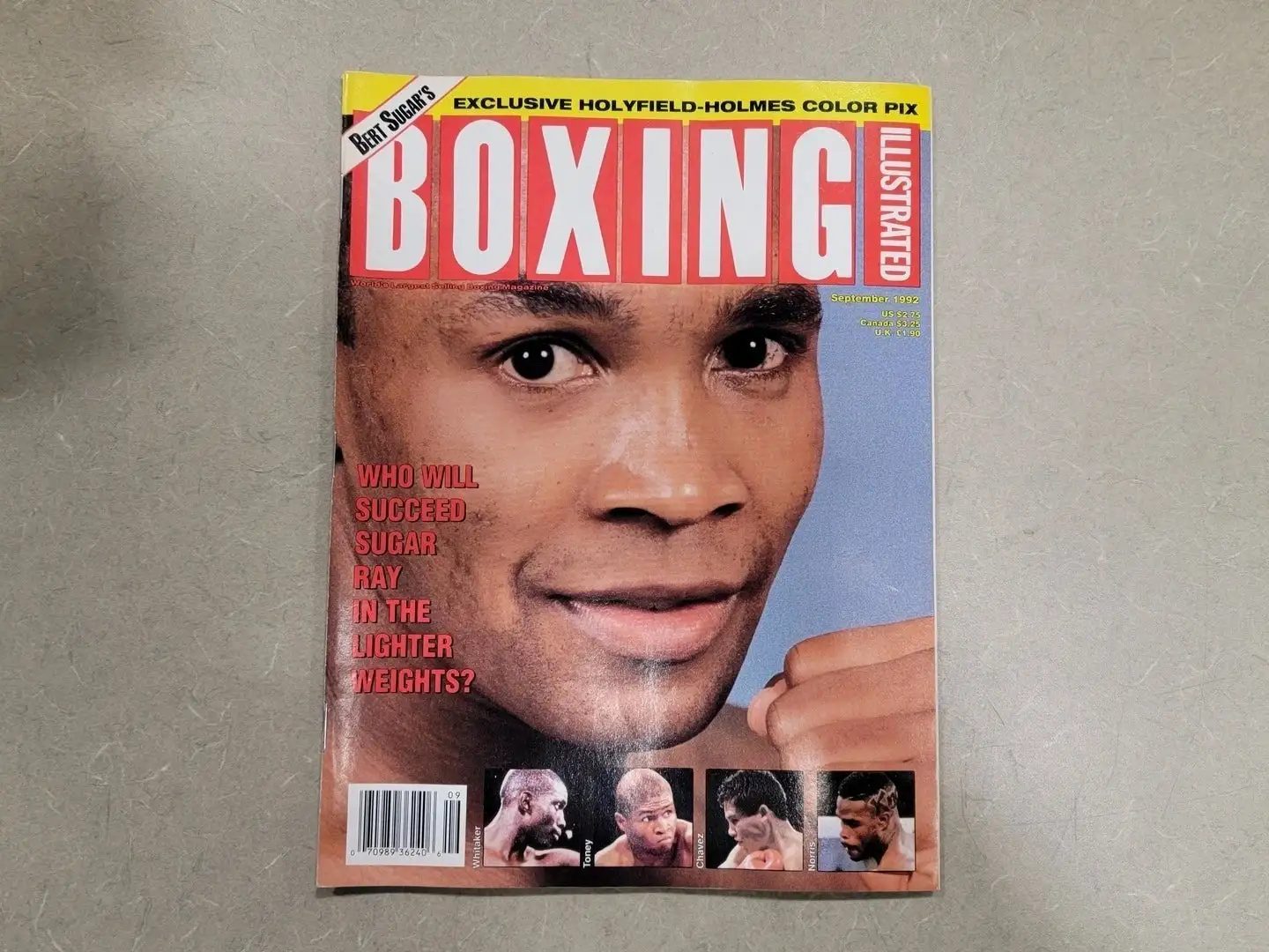 USED BOXING ILLUSTRATED SEPTEMBER 1992