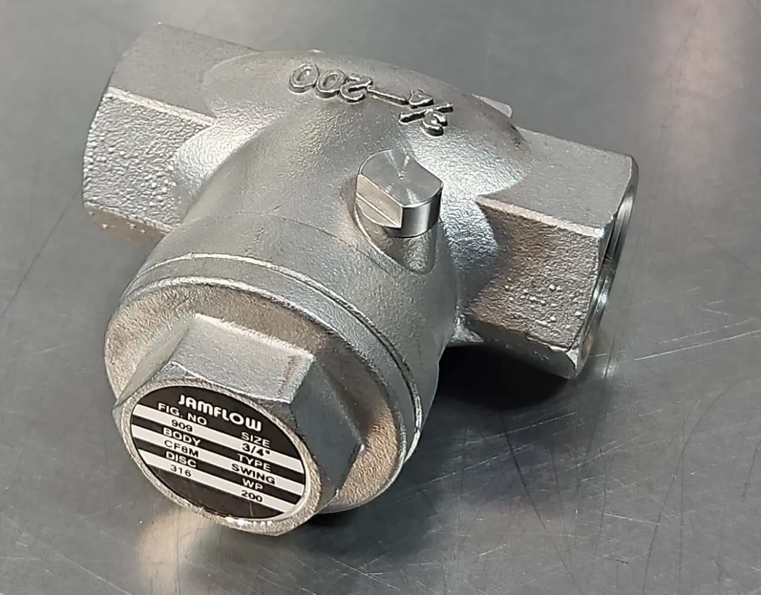 Jamflow 909 Stainless Steel Check Valve 3/4"-200 loc4E37
