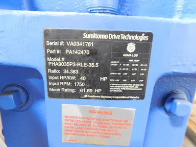 New | in-Stock Sumitomo PHA9035P3-RLE-35.5 Speed Reducers | Equipment Recovery Corp. #1330962