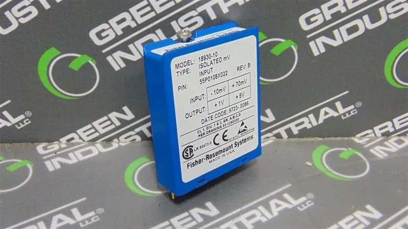Fisher Rosemount 18930-10 Isolated mV Input Relay 55P0108X022 Rev. B Used
