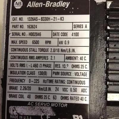 USED ALLEN BRADLEY 1326AS-B330H-21-K3 SER A