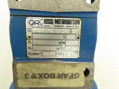Rossi MRIV 40 U03A Gearmotor 70:1 Reducer 24 RPM .22kw 480V 3PH Hollow Shaft