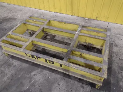 16 TON (32,000 LBS) x 46" x 80" HEAVY DUTY RAIL MOUNTED PORTABLE TRANSFER CART: YOBRO #24226