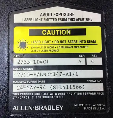 Allen Bradley 2755-LD4C1 Scanner Assembly. 6D