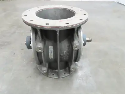 Buhler Miag USP-50 Rotary Airlock Feeder Valve 316SS 10x10" Round Flange 16" OD