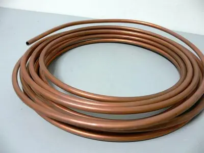 USED 40 FEET 1/4" DIAMETER COPPER PIPE