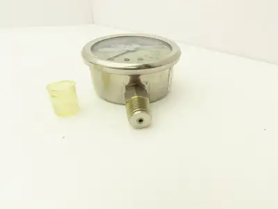 Pressure Gauge 0-200 PSI 316SS Glycerin Filled ASME B40.1 Lot of 9 1/4" NPT