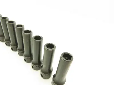 Williams 12M-608 IMP 3/8" Drive 8MM 6 Point Impact Socket Deep 2-1/8"L Lot of 11
