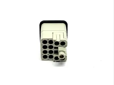CQM-12,CQM 12 | ILME CQM 12 Male Crimp Connector Insert 12 Pole + PE, 10A, Mencom CQM-12 7-PK - New – Open box
