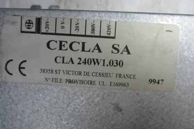USED CECLA SA CLA-240W1.030 POWER SUPPLY CLA240W1030
