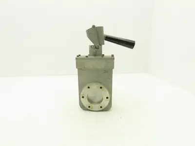 Consolidated Vacuum Corp VCS 2.25" Flanged Knife Manual Gate Valve Metal Seat