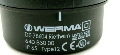 NEW WERMA 640-830-00 BLACK TERMINAL ELEMENT 64083000