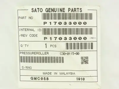 Sato P17033000 Pressure Roller 8408S Label Printer Engine Part