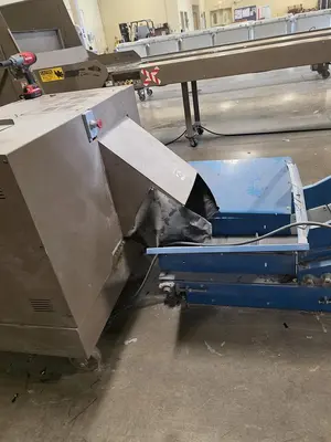 USED ALLEGHENY 18-250C STRIP-CUT SHREDDER & TAKE-A-WAY CONVEYOR