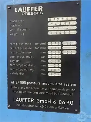 USED LAUFFER RPS160