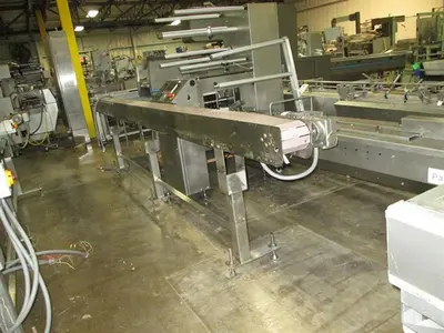 Hanover 6" wide x 14-ft Long Stainless Steel Flat Top Chain Conveyor
