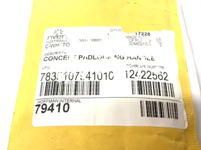 New | in-Stock Hoffman nVent Handle Concept Padlock Type 3, 4, 4X, 12, 3.54x1.00x1.57, Black Electrical Boxes Michigan US | Maverick Industrial Sales #1391658