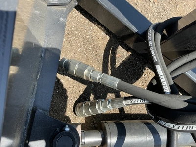 New JCT Tree / Post Puller Skid Steer Attachment, Universal Quick Attach, Has Hydraulic Hoses with Q...
