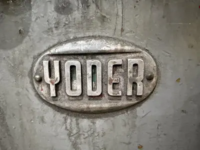 36”  YODER MODEL #M3 POWERED SLITTING HEAD w/ POWERED FEED & HOLD DOWN ROLLS : STOCK #22953