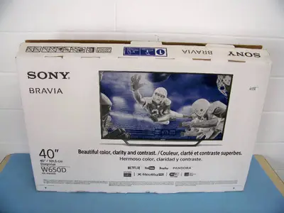 Sony 40" Full HD LED Backlit LCD SMART TV / Television KD-40W650D with Remote Control and Stand