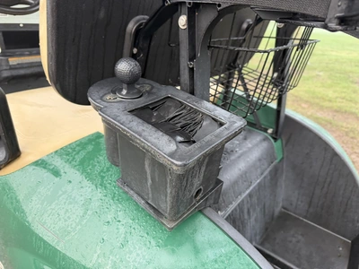 (1) 2015 E-Z-Go golf cart with a Kawasaki gas engine, includes canopy, ball cover, club cover, fold-...