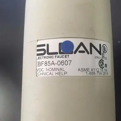 SLOAN ELECTRONIC, ELECTRIC FAUCET EBF85A-0607