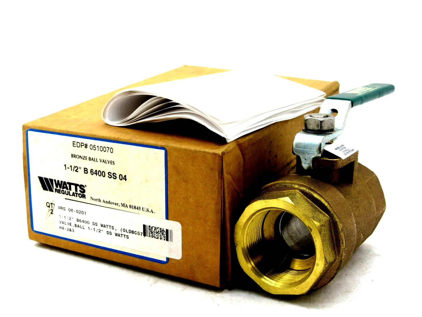 NEW WATTS 04-SS BRONZE VALVE BALL 1-1/2" 04SS