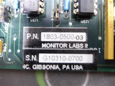 Monitor Labs 1803-0500-03 Relay Board Used