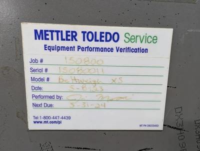 USED 2015 METTLER-TOLEDO BELTWEIGH XS