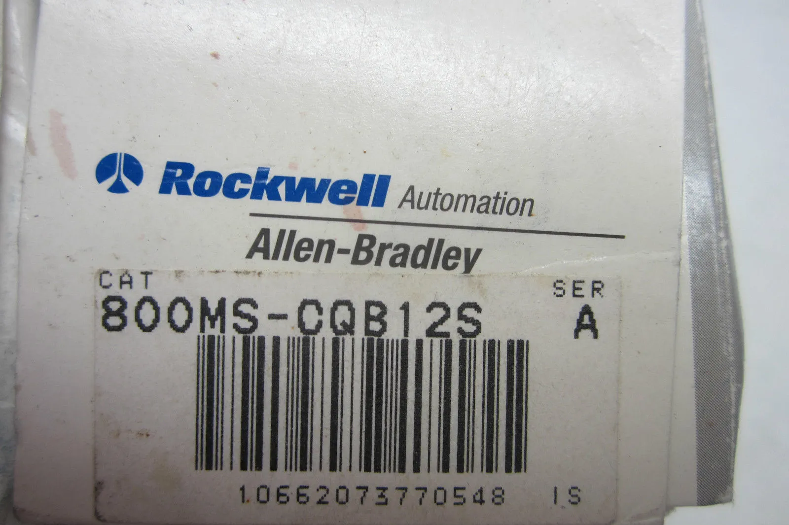 NEW ALLEN BRADLEY 800MS-CQB12S PUSHBUTTON 800MSCQB12S