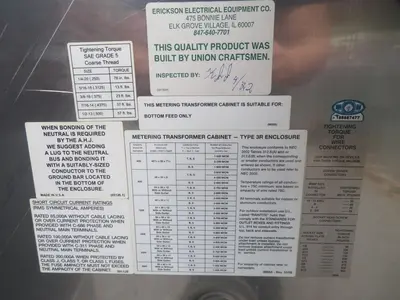 Used ERICKSON CUCT124 Electrical Panels Texas US | Aucto #1308567