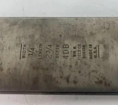 USED WM.H FILEDS 1/4" X 2-3/4" X 4"