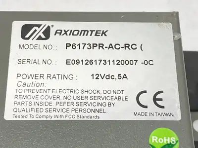 USED AXIOMTEK PANEL MOUNT 17" SXGA TFT INDUSTRIAL LCD MONITOR