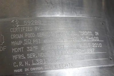 Used _UNKNOWN_ KLT-60G Cooking Kettles Texas US | OBR Equipment #1304188