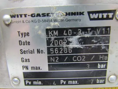 WITT-Gastechnik KM 40-3 TV11 Gass Mixer 24VDC Nitrogen CO2 Helium