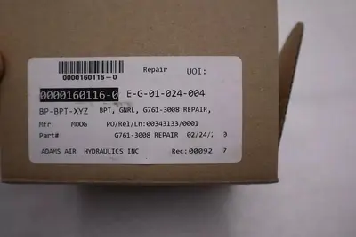 MOOG G761-3008B REPAIRED BY OEM STOCK G460