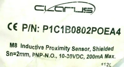 NEW CLARUS P1C1B0802POEA4 PROXIMITY SENSOR