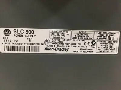 USED ALLEN BRADLEY 1746-P2 SER C / 1746-A7 SER B