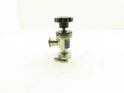 Kurt J Lesker SA0100MVQF Pneumatic Angle Valve Vacuum Isolation 1" Connection