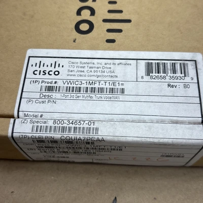 NEW Cisco VWIC3-1MFT-T1/E1