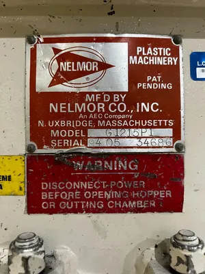 Used NELMOR G1215P1 Granulators Michigan US | iGAM Industrial Marketplace #1328471