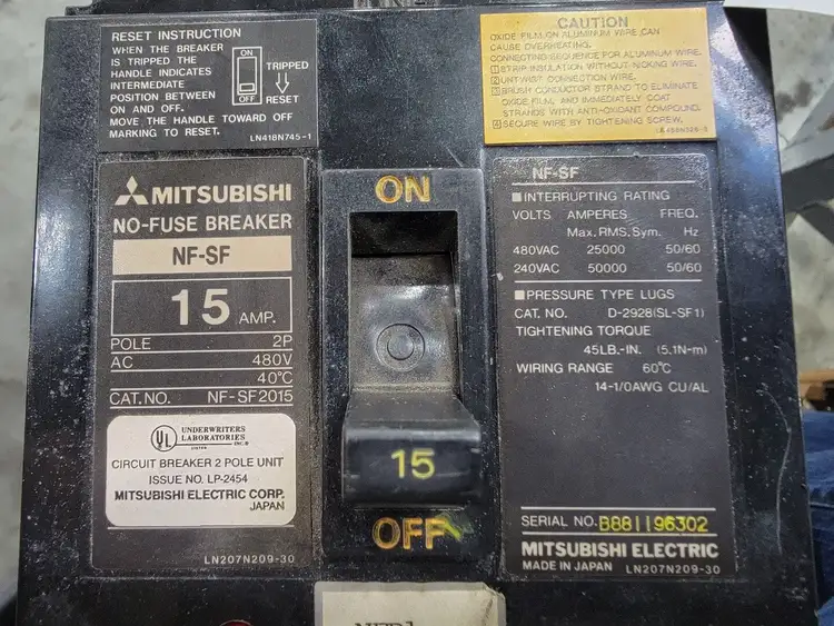Used MITSUBISHI NF-SF2015 Switchgears British Columbia CA | Lenmark #243423